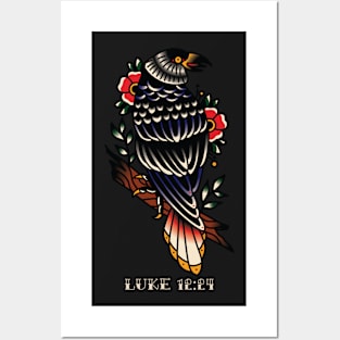 Raven American Traditional Tattoo Flash Posters and Art